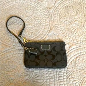 Black Coach Wristlet Purse